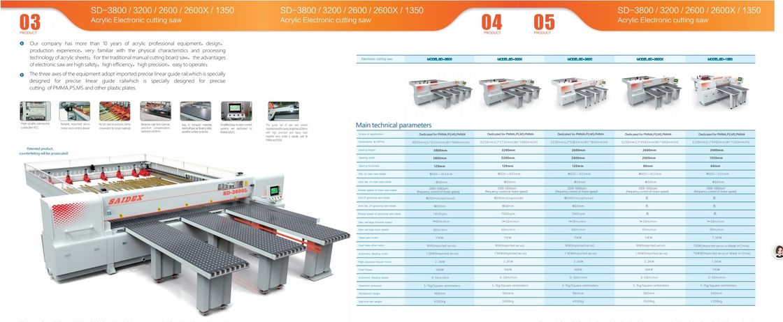 اره برش الکترونیکی اکریلیک SD-3800 با ناحیه کار قابل توسعه برای برش دقیق پلاستیک های PMMA PS MS اکریلیک